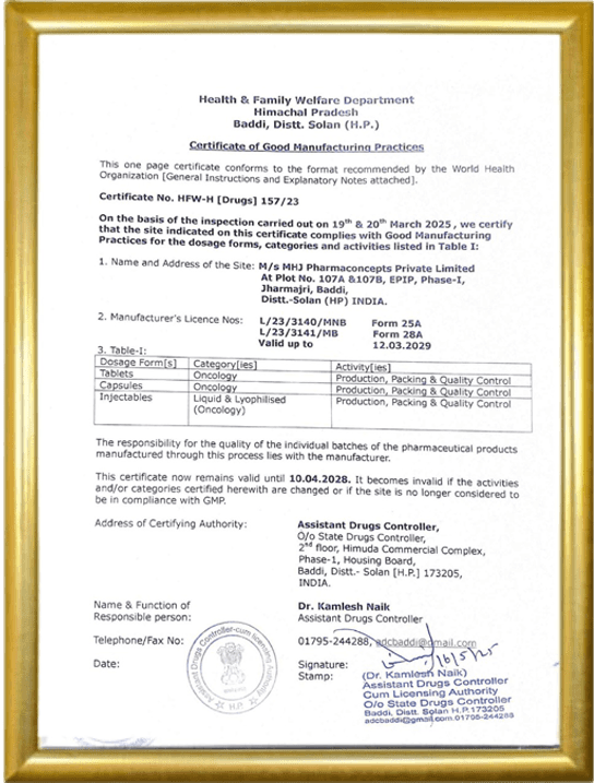 certificate