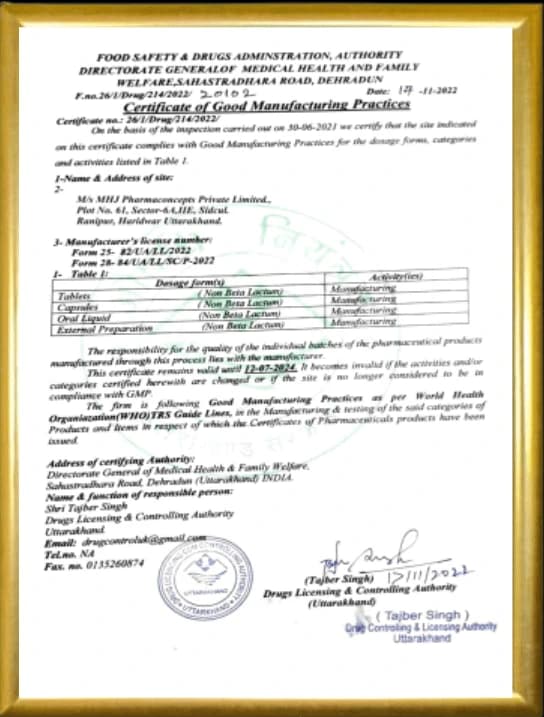 certificate