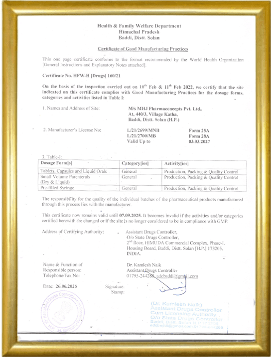 certificate