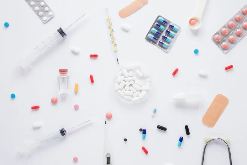 flat-lay-medical-composition
